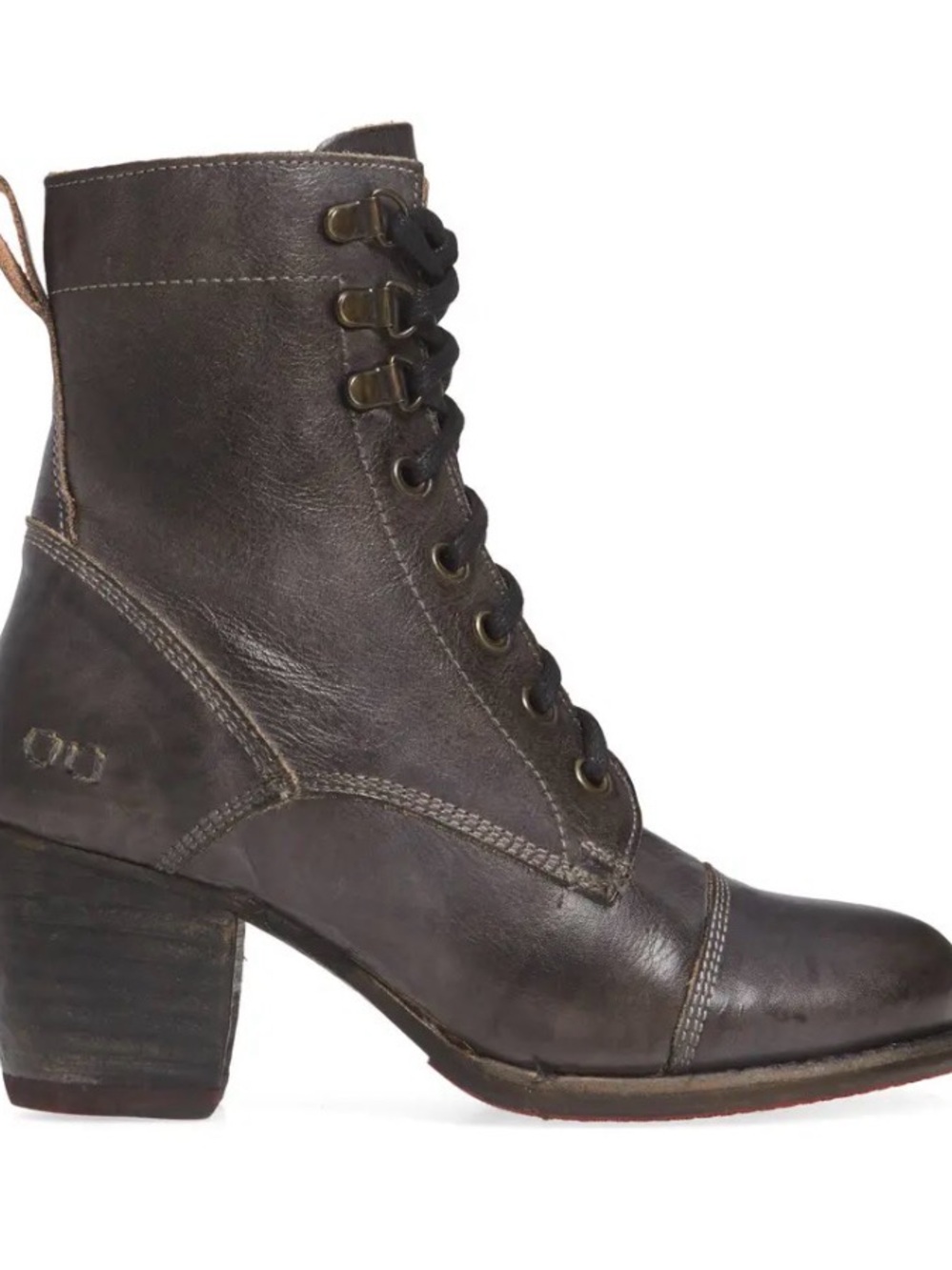 Bed Stu Judgement Lace Up Boots with Chunky Heel 8.5